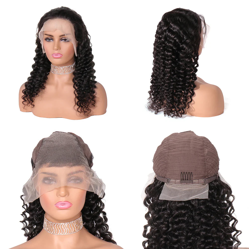 13x6 Lace Front Wig with Deep Wave Brazilian Human Hair