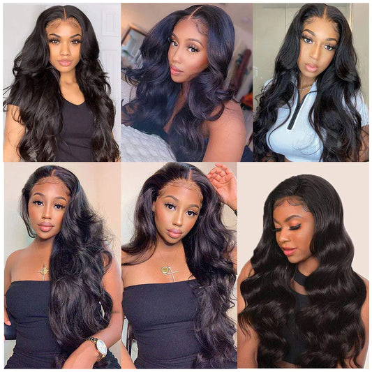 100% Human Hair Wig Body Wave 4x4 Lace Front Wig